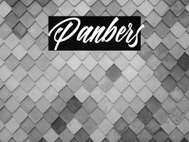 Panbers Font examples