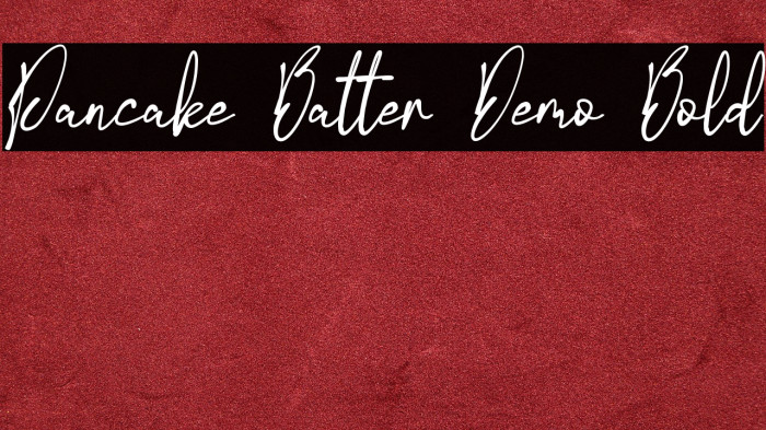 Pancake Batter Demo Bold Example 2