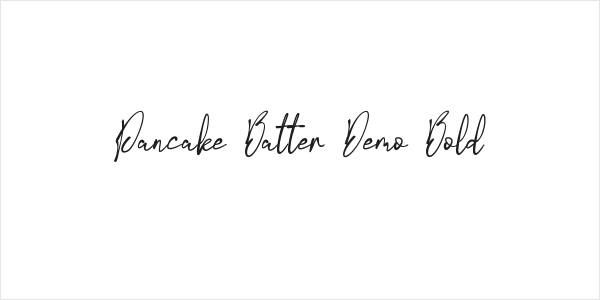 Pancake Batter Demo Bold Logo