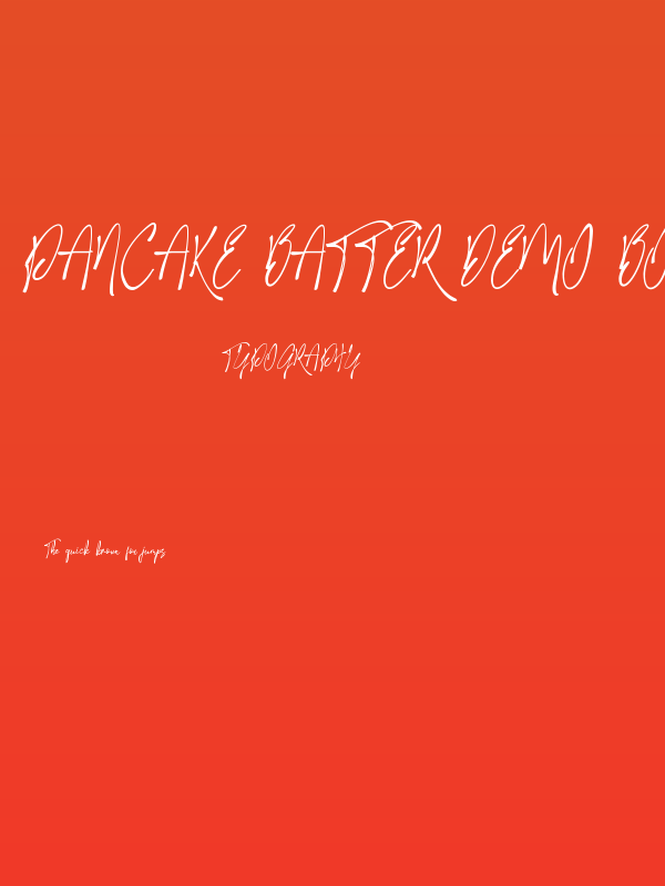 Pancake Batter Demo Bold Poster