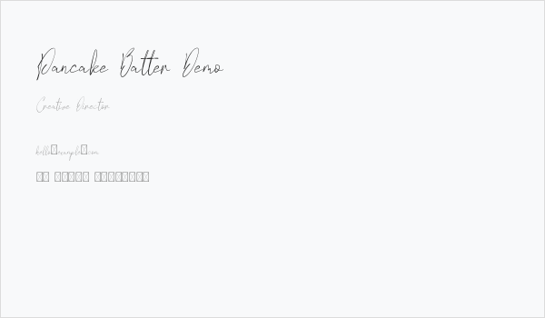 Pancake Batter Demo Business Card