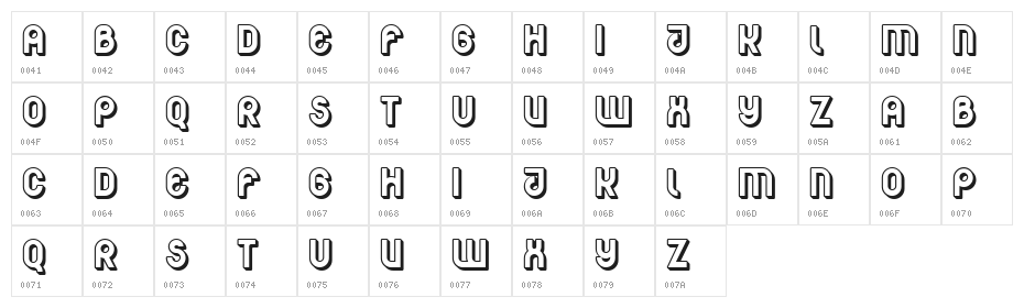 Pancake Hollow Regular Character Map