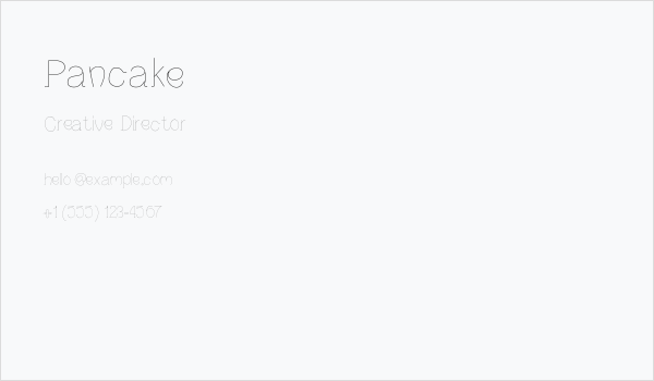 Pancake Business Card