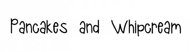 Pancakes and Whipcream  Frei Schriftart Herunterladen