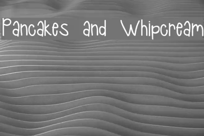 Pancakes and Whipcream Font examples