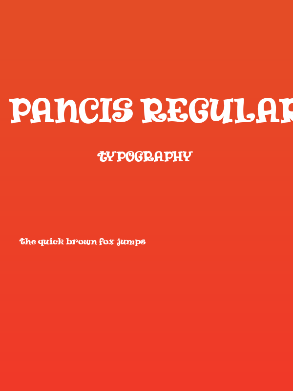 Pancis Regular Poster