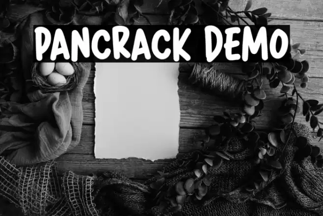 Pancrack DEMO Font examples