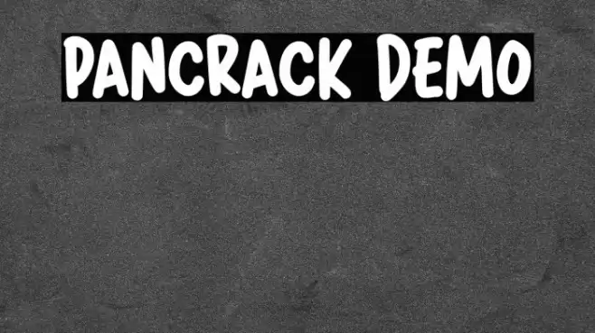 Pancrack DEMO Font examples