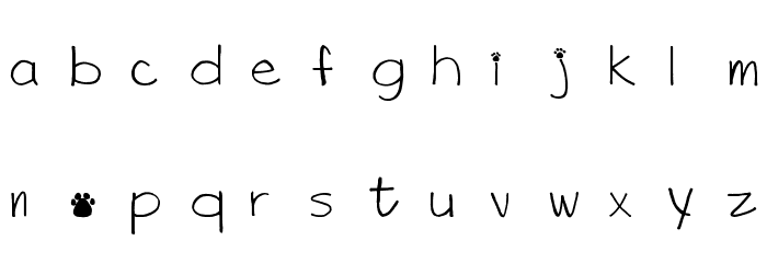 Panda Paws Font LOWERCASE