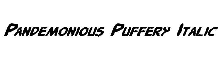 Pandemonious Puffery Italic  Скачать бесплатные шрифты