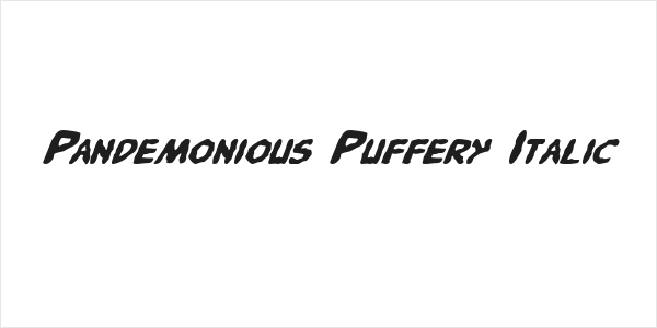 Pandemonious Puffery Italic Logo