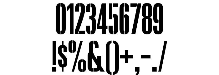 Pandemonium Stencil Regular Font OTHER CHARS