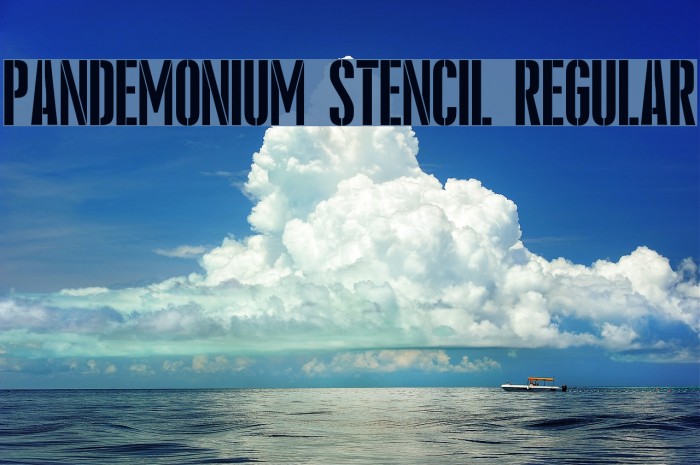 Pandemonium Stencil Regular Font examples