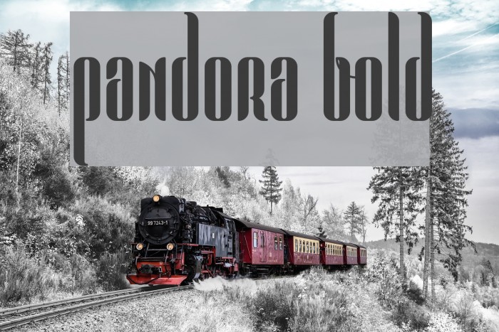 Pandora Bold Schriftart examples