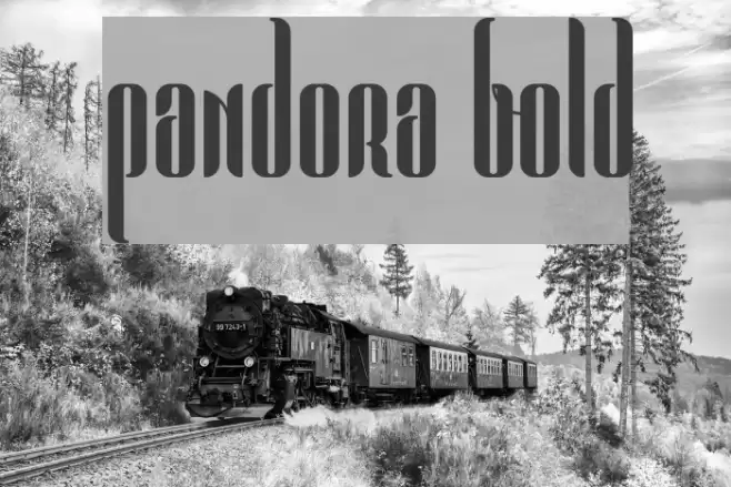 Pandora Bold Font examples