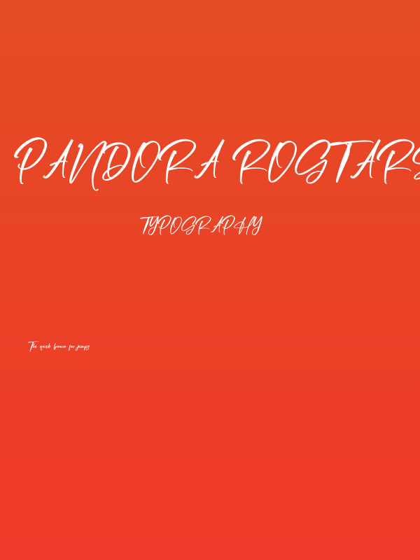 Pandora Rogtars Poster