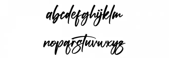 Pandora Rogtars Schriftart Kleinbuchstaben