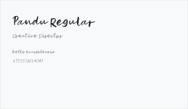 Pandu-Regular Business Card