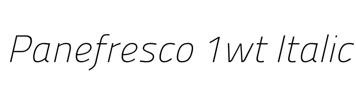 Panefresco 1wt Italic Font