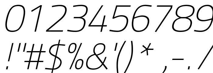 Panefresco 1wt Italic Font OTHER CHARS