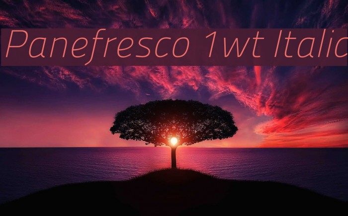 Panefresco 1wt Italic Font examples
