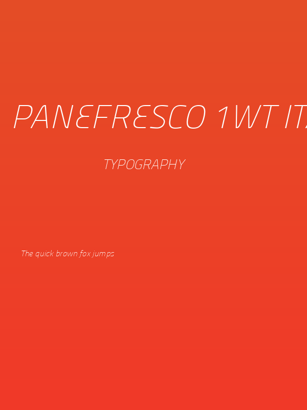 Panefresco 1wt Italic Poster