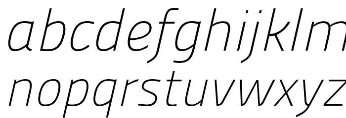 Panefresco 1wt Italic Font LOWERCASE
