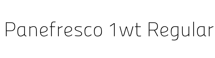 Panefresco 1wt Regular Font