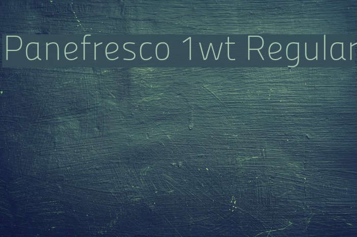 Panefresco 1wt Regular Font examples
