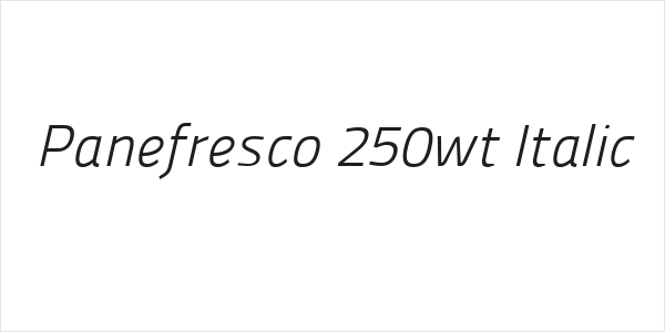 Panefresco 250wt Italic Logo