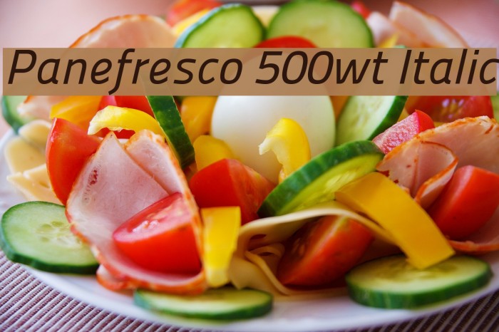 Panefresco 500wt Italic Font examples