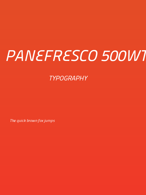 Panefresco 500wt Italic Poster