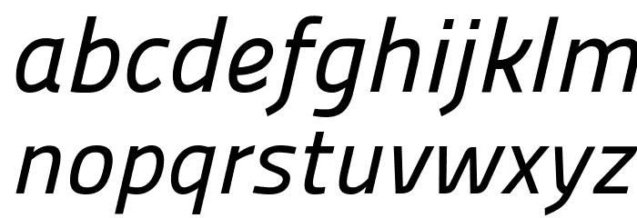 Panefresco 500wt Italic Font LOWERCASE