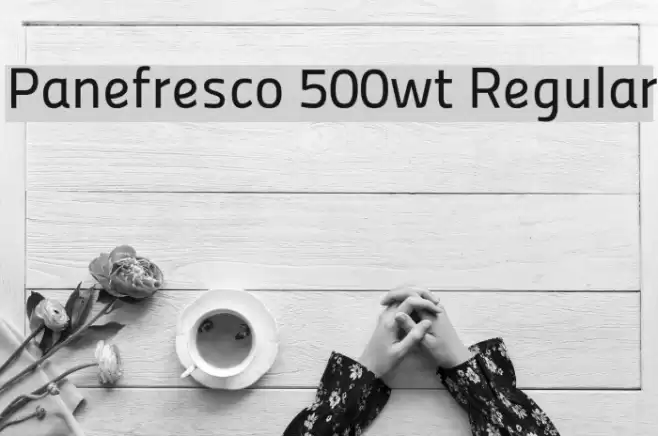 Panefresco 500wt Regular フォント examples