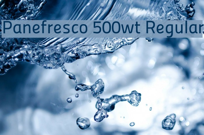Panefresco 500wt Regular Font examples