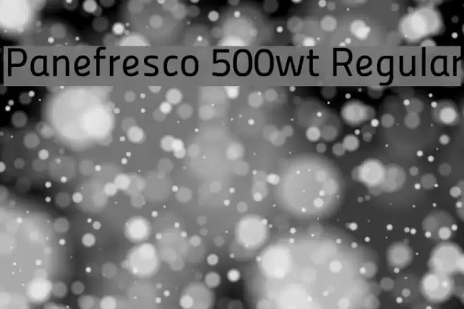 Panefresco 500wt Regular フォント examples
