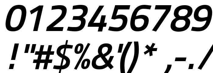 Panefresco 750wt Italic Font OTHER CHARS