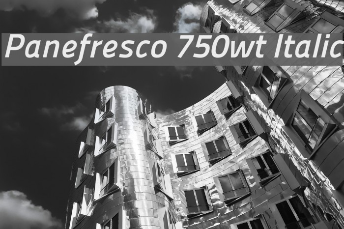 Panefresco 750wt Italic Font examples