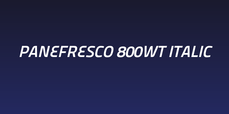 Panefresco 800wt Italic Social Header