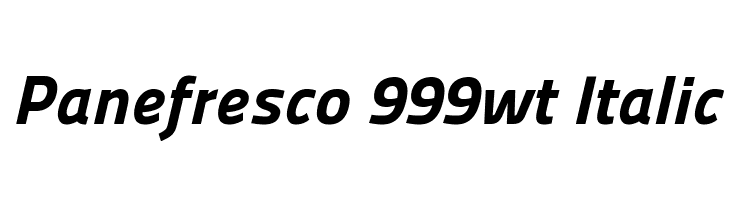 Panefresco 999wt Italic Font