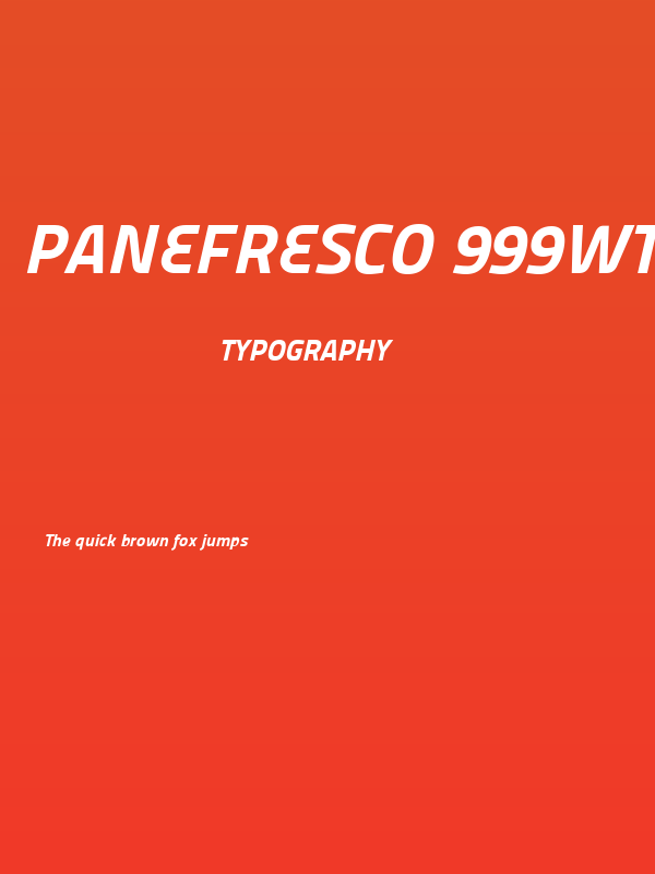 Panefresco 999wt Italic Poster