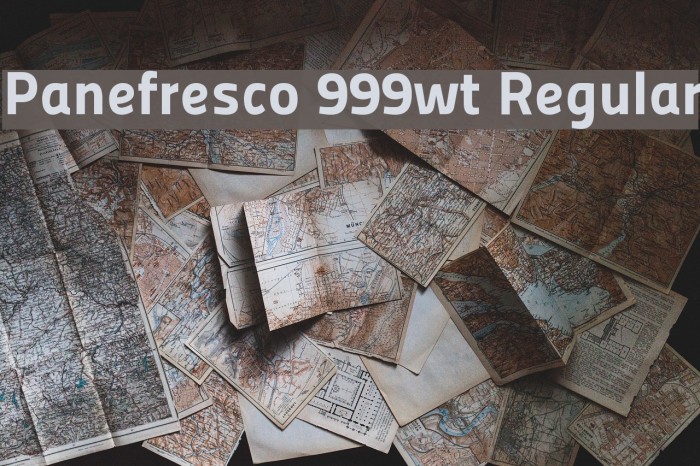 Panefresco 999wt Regular フォント examples