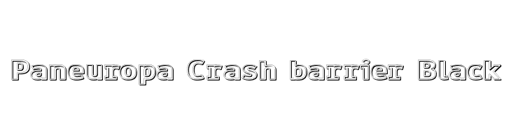 Paneuropa Crash barrier Black Font
