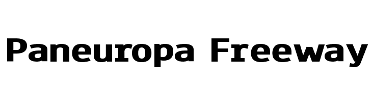 Paneuropa Freeway Font