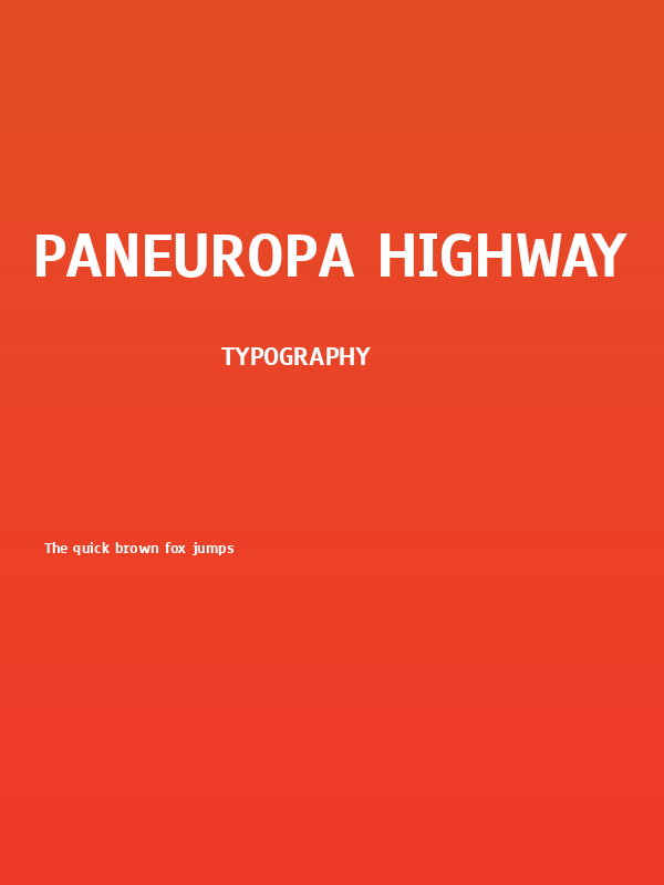Paneuropa Highway Poster