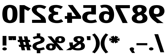 Paneuropa Wrong Way Font OTHER CHARS