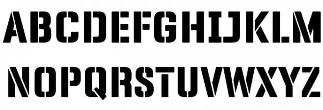 Panfleta Stencil Extra Bold Schriftart Groß