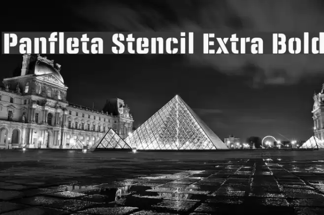 Panfleta Stencil Extra Bold Font examples