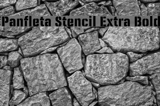 Panfleta Stencil Extra Bold Font examples