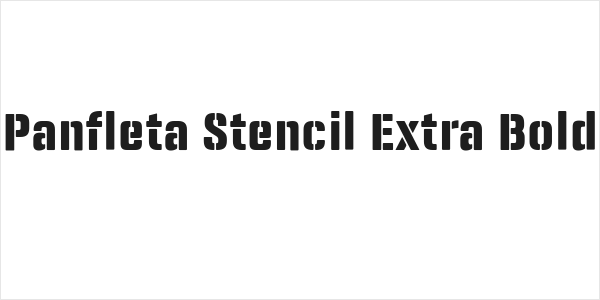 Panfleta Stencil Extra Bold Logo